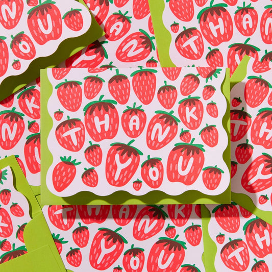 Strawberry Boxed Thank You Cards