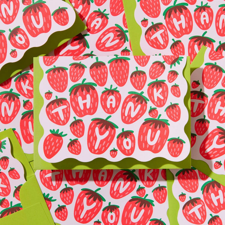 Strawberry Boxed Thank You Cards