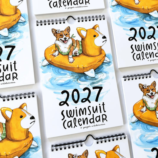 2027 Animal Swimsuit Calendar