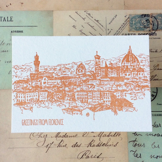 Florence Letterpress Postcard Pack