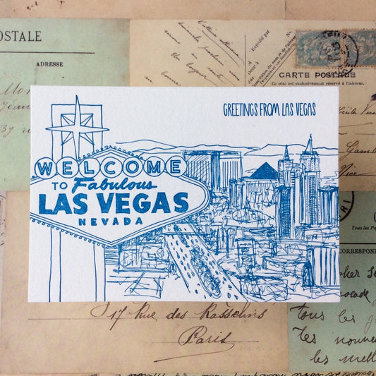Las Vegas Letterpress Postcard Pack
