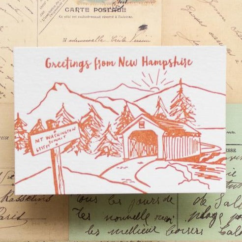New Hampshire Letterpress Postcard Pack