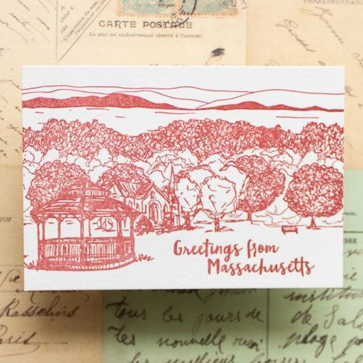 Massachusetts Letterpress Postcard Pack