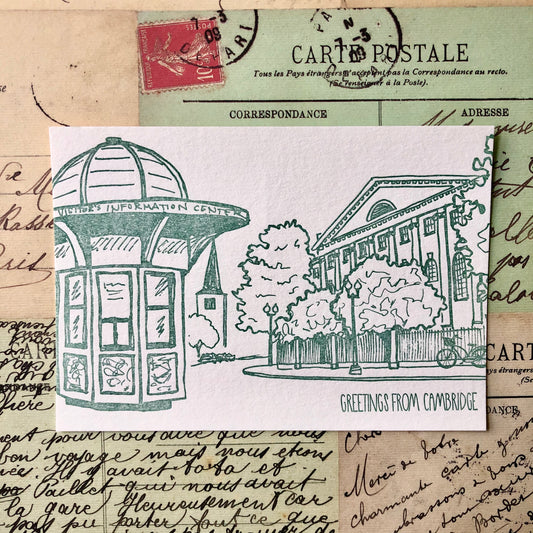 Cambridge - Harvard Square Letterpress Postcard Pack