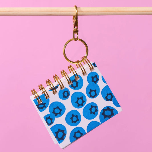 Blueberry Mini Notebook Bag Charm