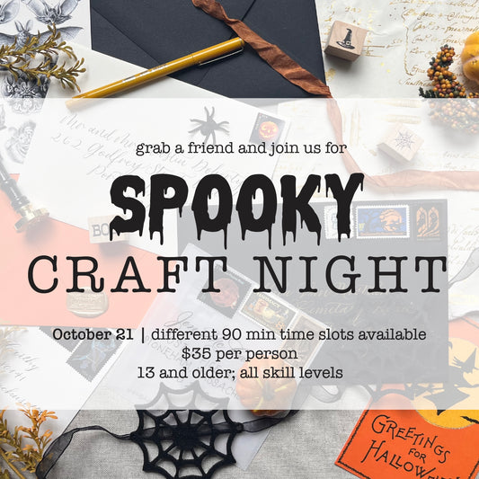 10/21 | DIY Letterpress Spooky Craft Night