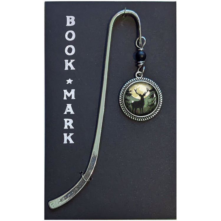 Moonlit Stag Metal Bookmark