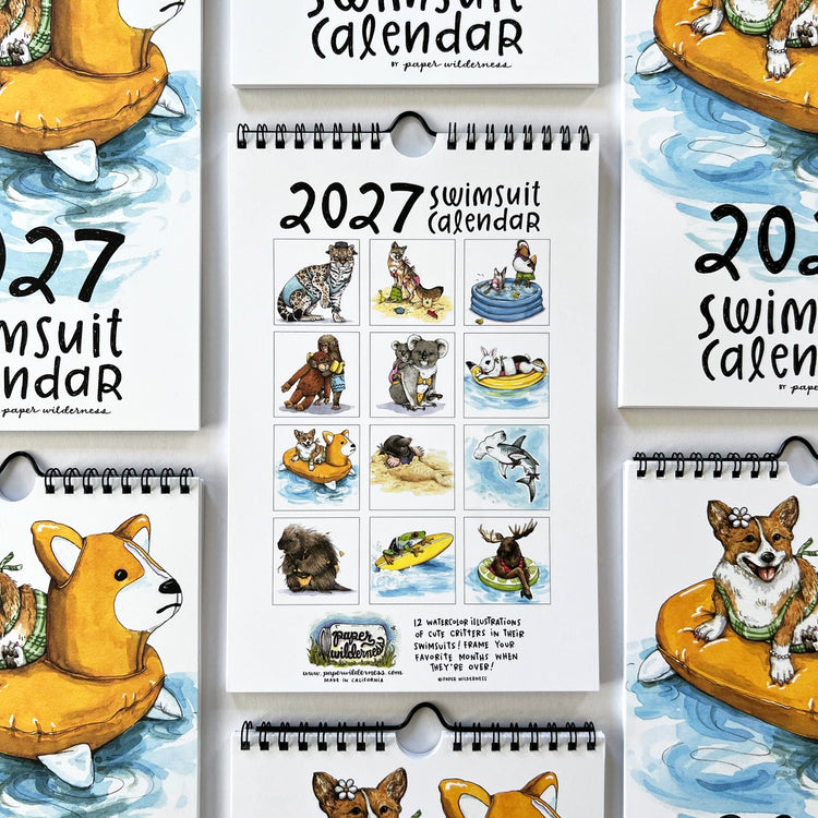 2027 Animal Swimsuit Calendar