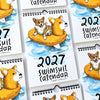 2027 Animal Swimsuit Calendar