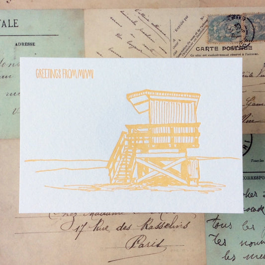 Miami Letterpress Postcard Pack