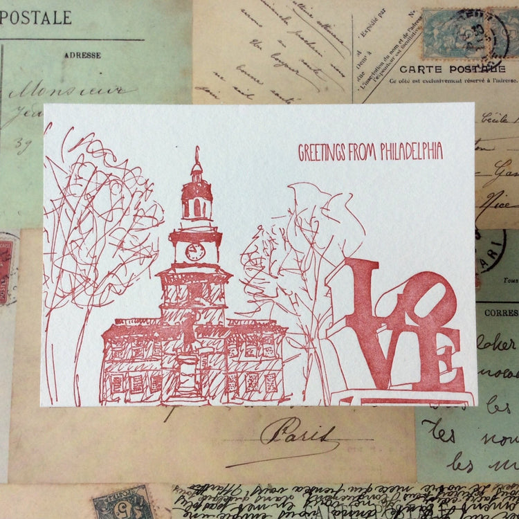 Philadelphia Letterpress Postcard Pack
