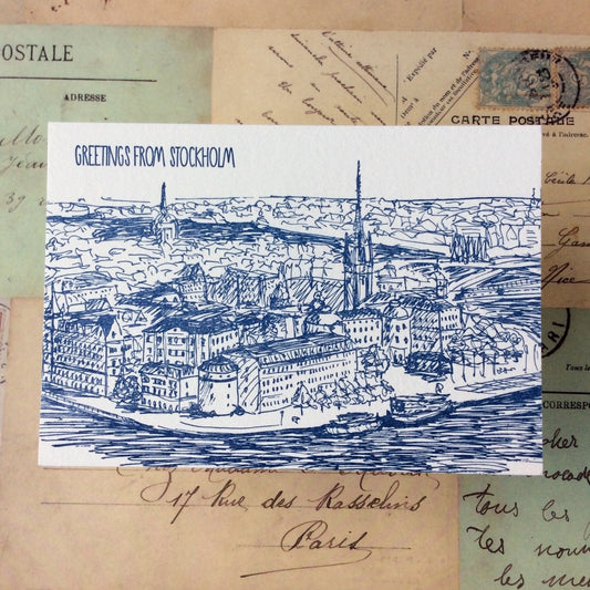 Stockholm Letterpress Postcard Pack