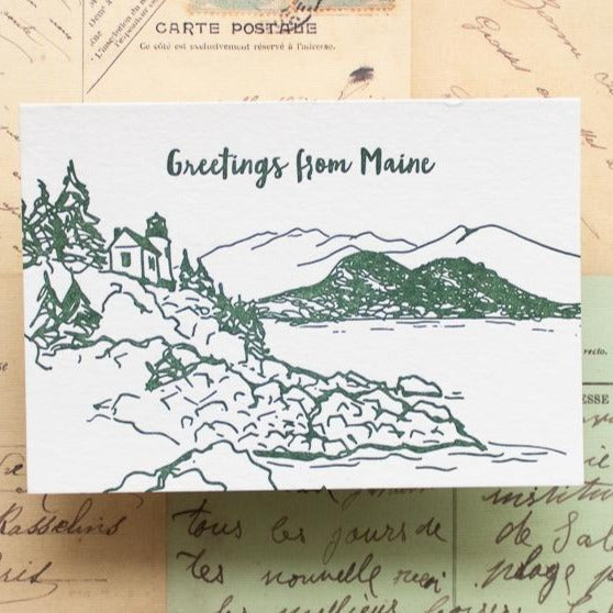Maine Letterpress Postcard Pack