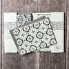 Black and White World Notes Letterpress Library